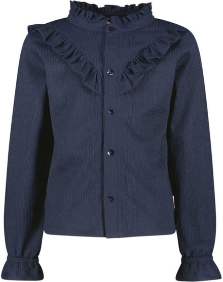 B.Nosy Meisjes blouse - Beau - Navy blauw