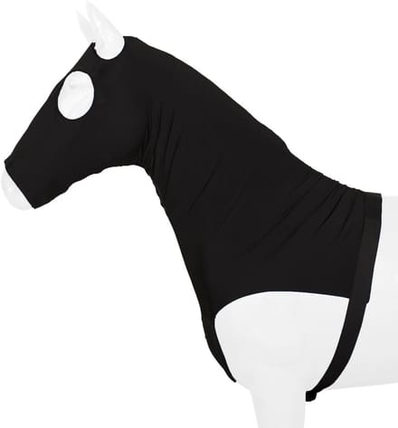 Pagony Elasto Hood - Paardendeken - Maat: M - Zwart - Polyamide
