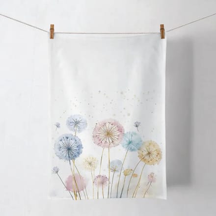Ambiente Kitchen towel Dandelions – 50x70 cm – 100% katoen – set van 2 – bloemendesign