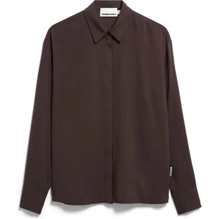 relaxed fit blouse met lange mouwen van pure viscose model 'LARISAANA'