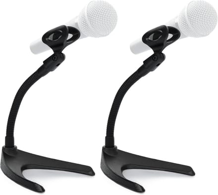 Verstelbare Microfoonstandaard met Zwanenhals - Low Profile Tafelstandaard voor Studio & Podcast