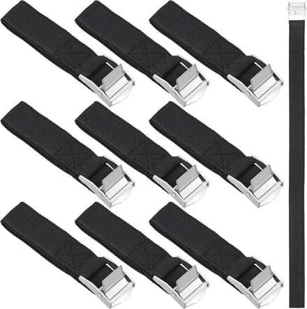 Spanbanden set van 10 stuks 2,5 x 40 cm voor fietsendrager en motorfiets