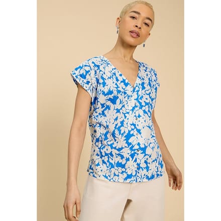 White Stuff Rae  Cotton Vest Blue Taglia: 8 | Magliette intime Outlet | Donna | Blu
