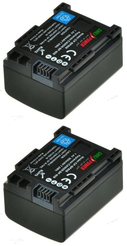 ChiliPower BP-808 / BP-807 accu voor Canon - 950mAh - 2-Pack