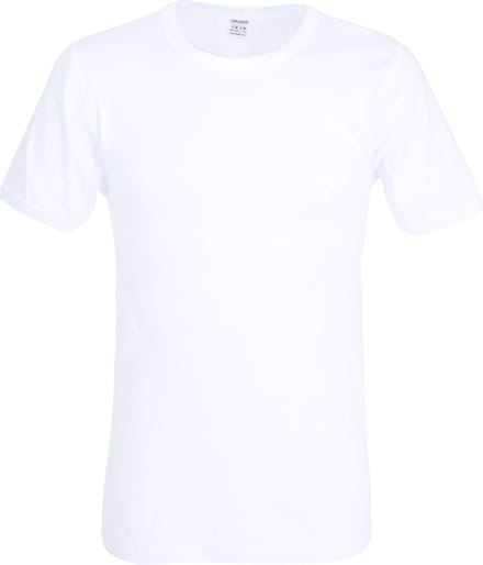 Ceceba heren T-shirt fijnrib regular fit (1-pack) - O-hals - wit