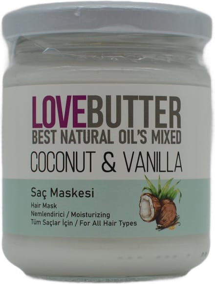LoveButter Kokos & Vanille Haarmasker 190 ml - Intensieve Voeding & Herstel