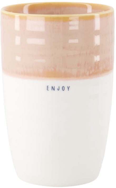 Zusss Mok L Enjoy Keramiek White / Pink