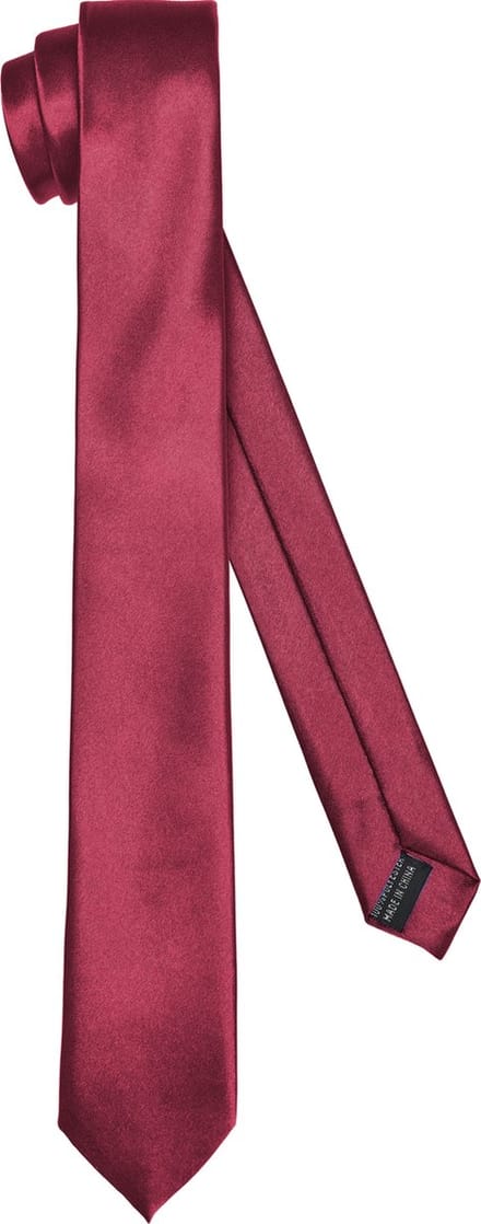 Ladeheid Smal Stropdas - Stropdassen voor heren - Lengte: 150 cm, Breedte: 5 cm - Wijnrood - LA-EA-TMS-5