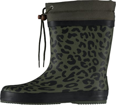 Xq Footwear Dames Regenlaars Gevoerd Leopard&Groen - Laarzen - 37