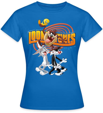 Looney Tunes Bugs Taz Tweety Sylvester T-Shirt Dames