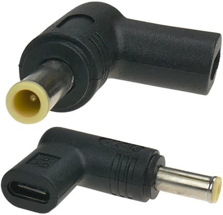 POLION Serie - USB-C Adapter - 5,5x3,0mm + Pin - Voor Laptops - 100W - CE-gecertificeerd
