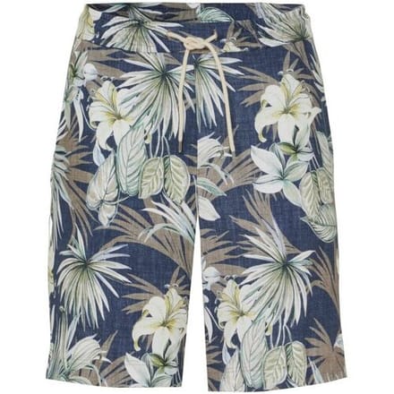 Desoto Bermuda Hawaiian Flower Drawstring Short Blauw-Groen / male
