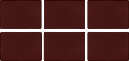 Krumble Placemat PU Leer - Placemat - Placemats - Onderlegger - Onderleggers - Rood - Set van 6