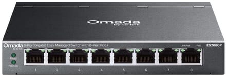Omada - Switch, 8-Port, 8x PoE+ - Switch ES208GP