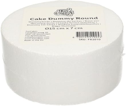 FunCakes Taart Dummy - Piepschuim Blok - Rond - Ø15 cm x 7 cm