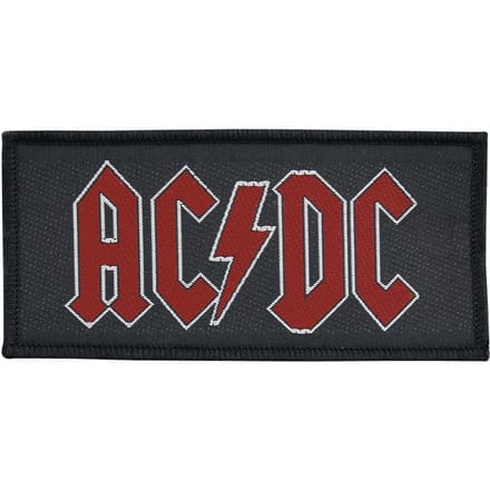 AC/DC Patch - Red Logo - voor Geen - zwart-rood