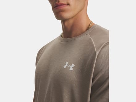 UNDER ARMOUR - ua tech textured ss-brn - Training t-shirt korte mouw heren - Bruin