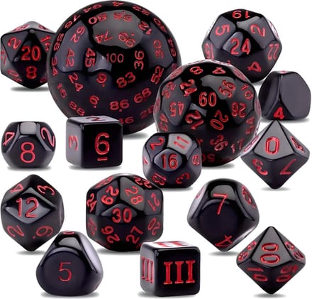 Nereb - 15-delige Dobbelstenen Set Rood