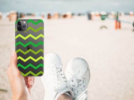 Apple iPhone 11 Pro Max TPU bumper Zigzag Groen