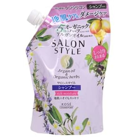 Kose - Salon Style Argan Oil & Organic Herbs Shampoo Rich Moisture 360ml Refill