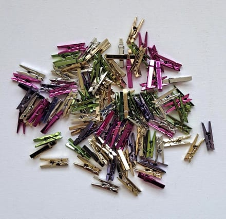 Mini Knijpertjes - Gekleurd - Metallic - Bloemist - Cadeaus - JH-003