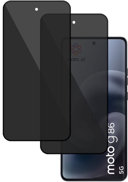 2x TechNow Privé Screenprotector geschikt voor Motorola Moto G86 Screenprotector - Privacy Beschermglas - Rounded - Privacy Proteqt+