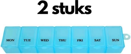 Small Goods Plus Pillendoosje 7 Dagen - Blauw - 2 Stuks