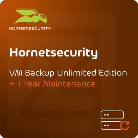 Hornetsecurity VM Backup Unlimited Plus Edition Nieuwe aankoop + 1 jaar onderhoud