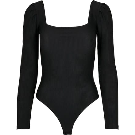 Dames bodystocking met geribbelde mouwen Urban Classics