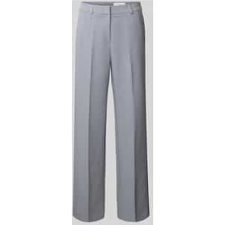 Wide fit stoffen broek met viscose en persplooien
