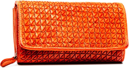 Dames leren portemonnee R-N22-ZPT-7330 Oranje