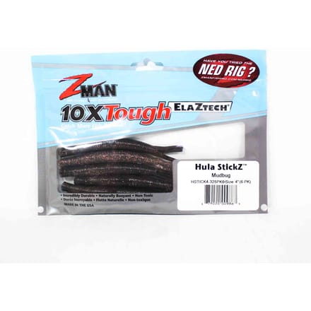 Zman Zacht kunstaas Hula Stickz 4 Inch 6/Pack Mudbug (9863)