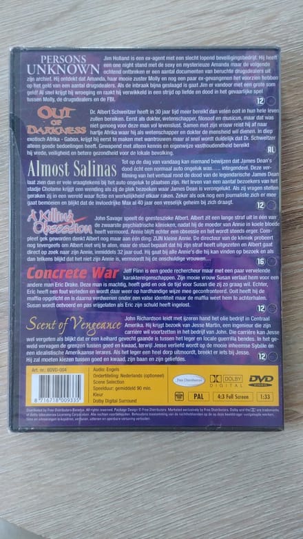 Six Pack 4 ( Persons Unknow / Out Of Darkness / Almost Salinas / A Killing Obsession / Concrete War / Scent Of Vengeance )