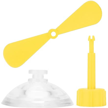Decoratieve Helm Zuignap Rubber en Plastic Motorhelm Propeller(Geel) geel