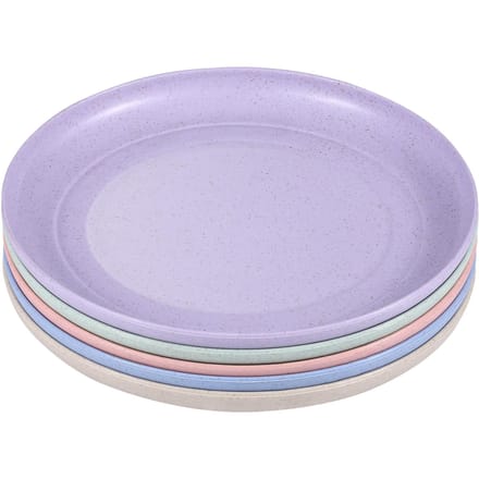 Assiettes Écologiques Vaisselle Incassable Micro-Ondes Dîner Voyage Ensemble de Vaisselle de Dîner white
