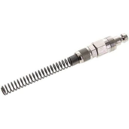 Vernikkeld Messing DN 5 Luchtkoppeling Insteeknippel 4x6 mm Push-On Buigbescherming Double Shut-Off - CLP5-NPS-BN-SV-P-4