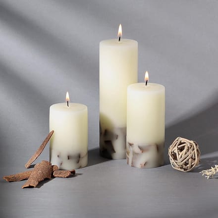 Set van 3 Grote Geurkaarsen met Marmeren Look voor Sfeervolle Decoratie