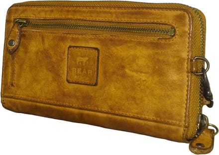 Bear Design Cow Lavato CL15882 leren dames Porte monnee - Oker Geel