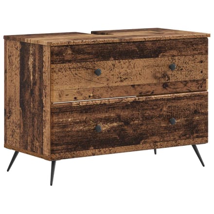 vidaXL - Wastafel - kabinet - voor - de - badkamer - BREDA - Oud - hout