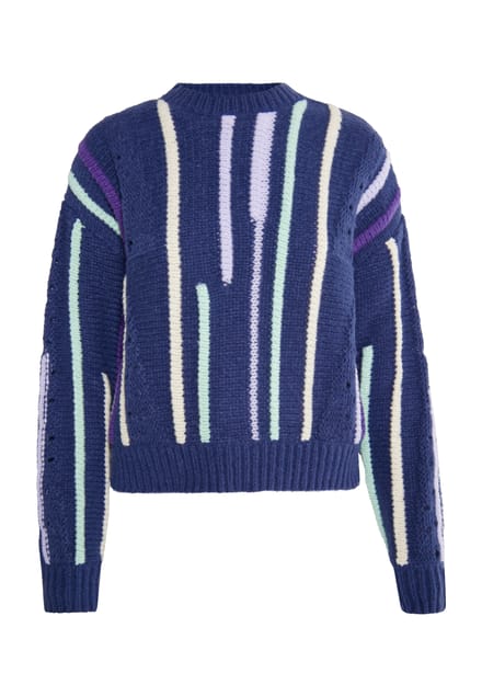 IZIA Jumper Dames Navy Veelkleurig