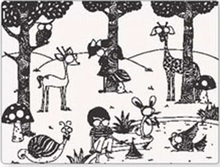 Modern Twist Mark Matz Placemat Day at the Pond Mat - Met 4 Stiften - 40 x 32 cm - Wit