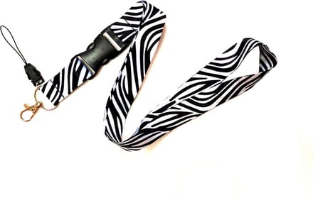 DW4Trading Sleutelkoord Zebra - Sleutelhanger - Keycord - Lanyard - Lengte 55 cm