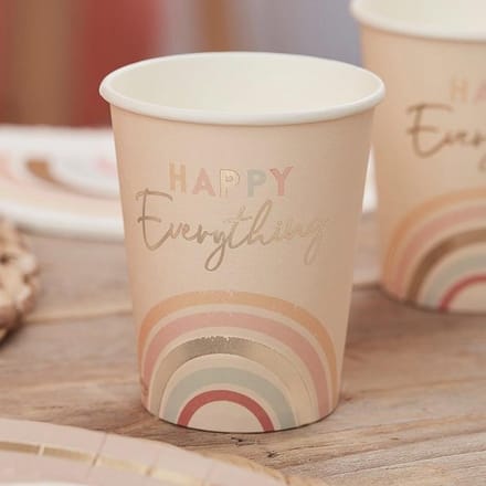 Set 8 kartonnen bekertjes | Happy Everything