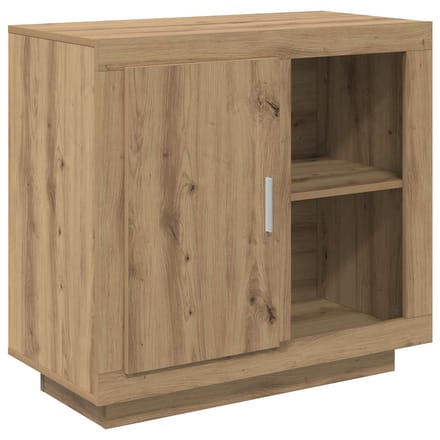 vidaXL - Dressoir - Artisan - Eiken - 80 - x - 40 - x - 75 - cm - Bewerkt - hout