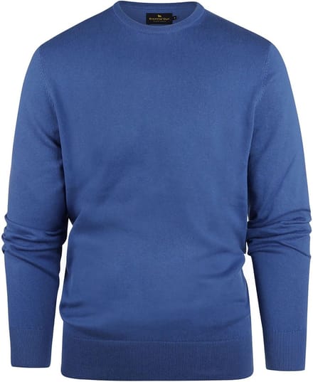 Steppin' Out Trui Cotton Cashmere Kobaltblauw - Maat 3XL - Heren - Pullovers
