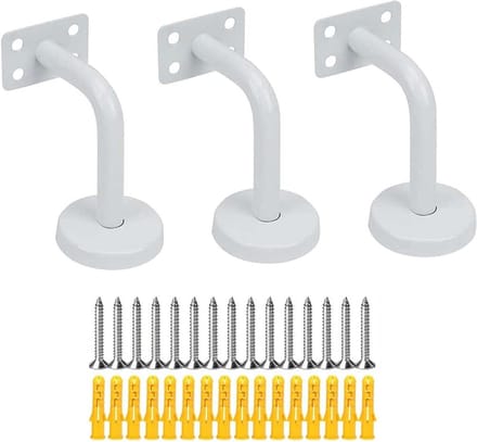 Leuningsteunen Trap - Leuningdragers RVS - Trappen Beveiligen - Corrosiebestendig Materiaal - 60 x 80 mm - Wit