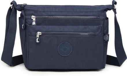 Bagwise® Schoudertas - Crossbody - Dames - 23cm x 27cm - (1238) -Donker Blauw
