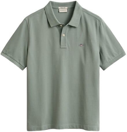 GANT heren polo shirt pique shield logo groen III