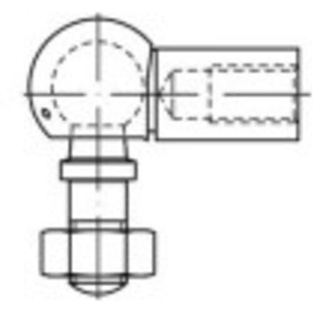 TOOLCRAFT Haaks gewricht Staal (verzinkt) 147229 25 stuk(s) (Ø) 10 mm