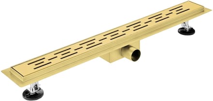 ZIMMER Douchegoot DRAIN 80 cm Goud – RVS – Incl. Sifon & Flens – Verstelbare Hoogte – Inbouw Doucheafvoer
